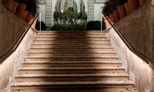 ROMA PALATINO - HORTI FARNESIANI - SISTEMA DI ILLUMINAZIONE DEL COMPLESSO DELLE UCCELLIERE NEGLI HORTI FARNESIANI